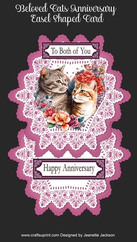Beloved Cats Anniversary Easel 6x 6 Card Kit