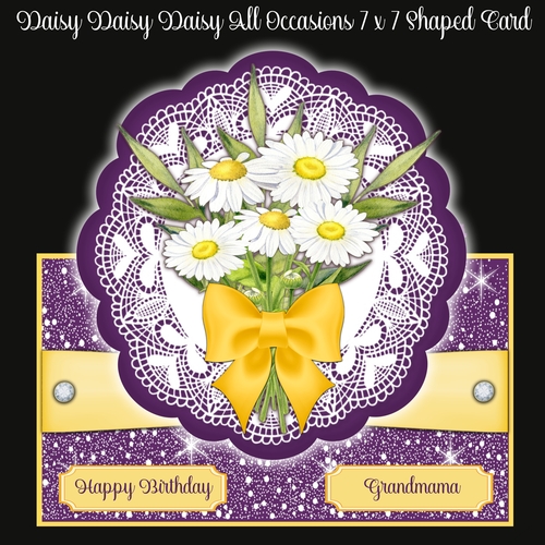 Daisy Daisy Daisy Shaped 7 x 7 Card