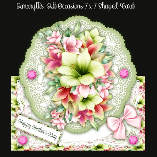 Amaryllis All Occasions 7 x 7 Shaped Card