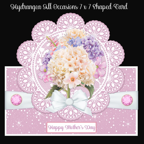 Hydrangea All Occasions 7 x 7 Shaped Card