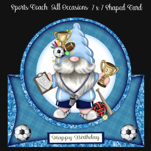 Sports Coach All Occasions 7 x 7 Shaped Card