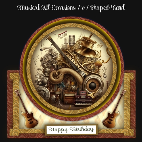 Musical All Occasions 7 x 7 Shaped Card