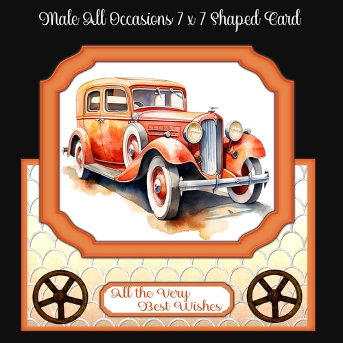 Male All Occasions 7 x 7 Shaped Card