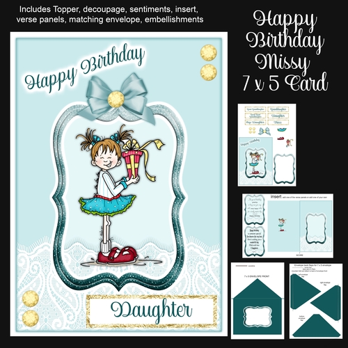 Happy Birthday Missy 7 x 5 Card