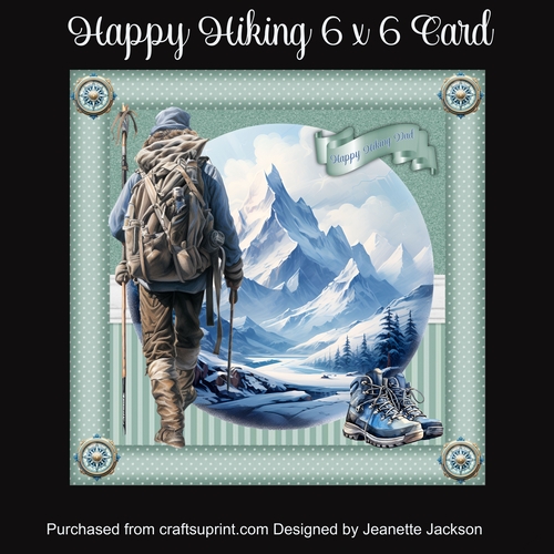 Happy Hiking 6 x 6 Card