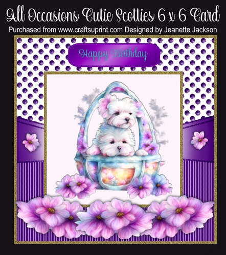 All Occasions Cute Scotties 6 x 6 Card