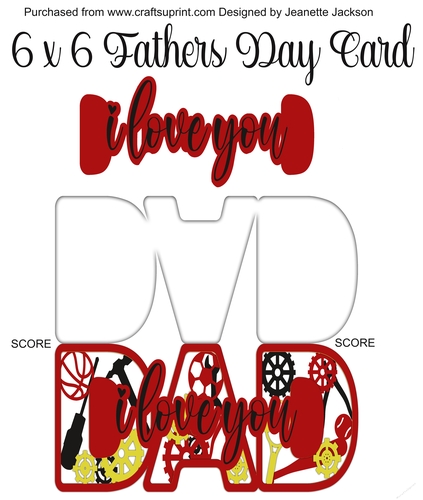 6 x 6 Fathers Day Card