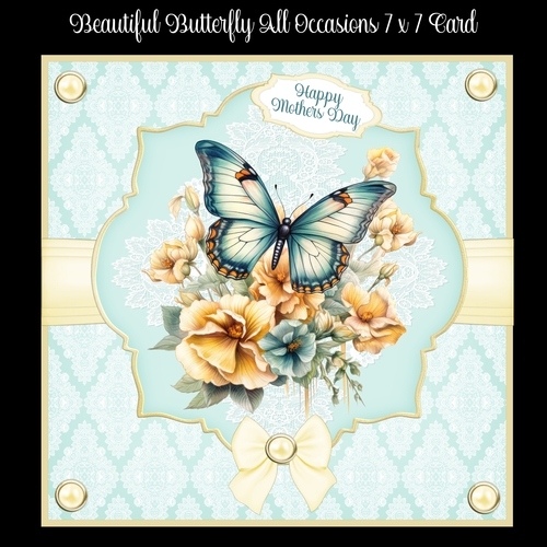 Beautiful Butterfly All Occasions 7 x 7 Card