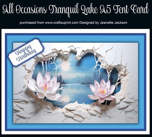 All Occasions Tranquil Lake A5 Tent Card