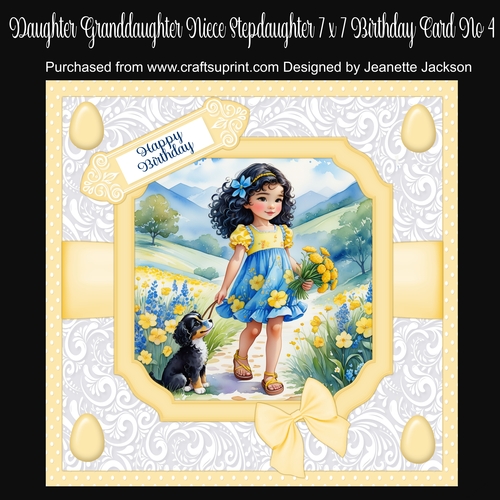 Daughter Granddaughter Niece Step-daughter 7 x 7 Card No 4