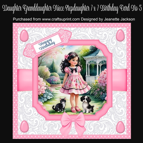 Daughter Granddaughter Niece Step-daughter 7 x 7 Card No 5
