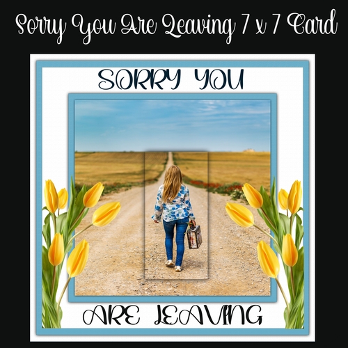 Sorry You Are Leaving 7 x 7 Card
