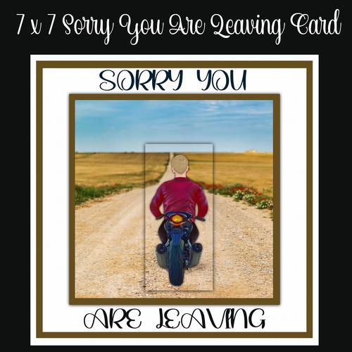 7 x 7 Sorry You Are Leaving  Card