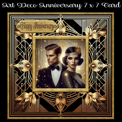 Art Deco Anniversary 7 x 7 Card