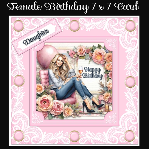 Female Birthday 7 x 7 Card