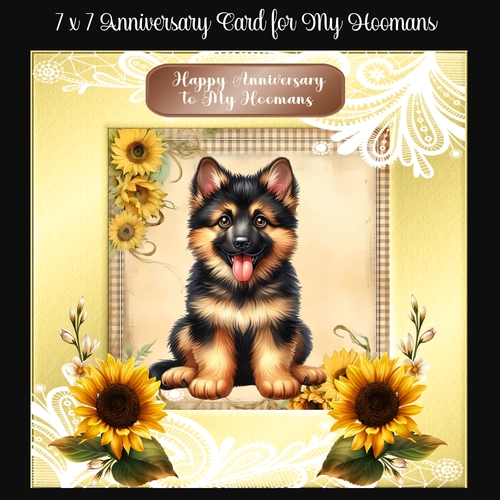 7 x 7 Anniversary & Birthday Card To My Hoomans
