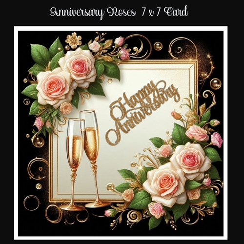 Anniversary Roses 7 x 7 Card