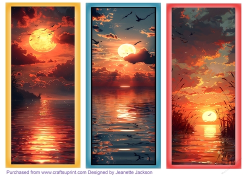 Beautiful Sunsets DL Toppers Or Bookmarks