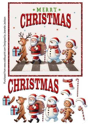 Merry Christmas from The Fabulous Four 7 x 7 Card