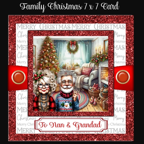 Family Christmas 7 x 7 Card