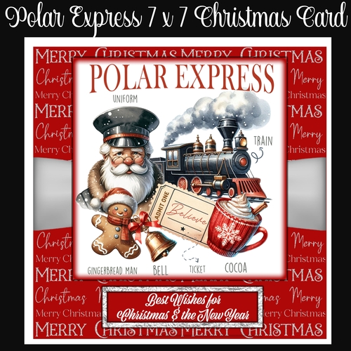 Polar Express 7 x 7 Card