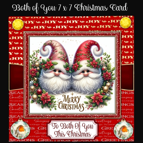 Both Of You 7 x 7 Christmas Card
