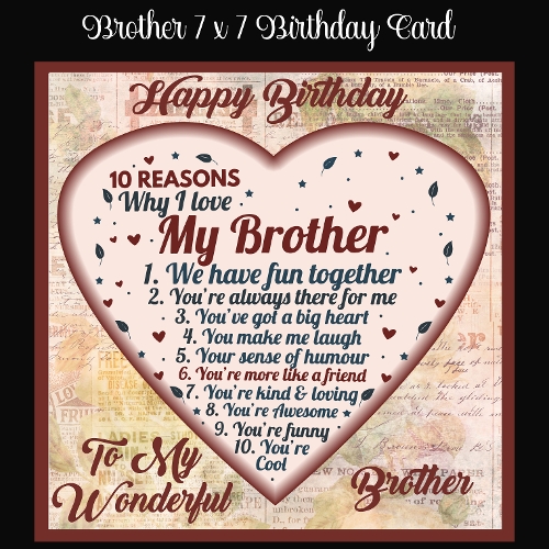 Brother 7 x 7 Birthday Card