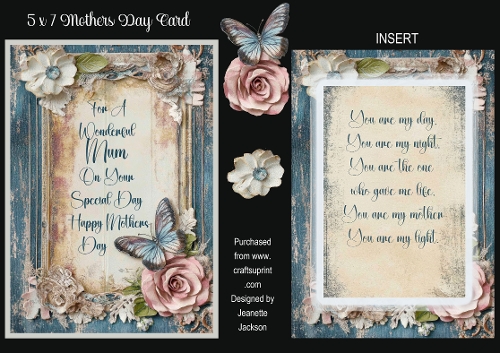 5 x 7 Mothers Day Card