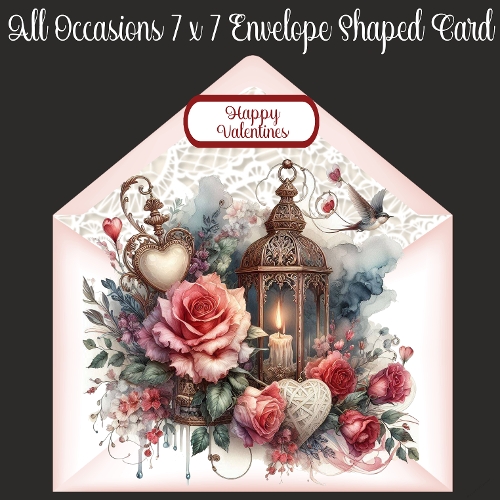 All Occasions 7 x 7 Envelope Shaped Card