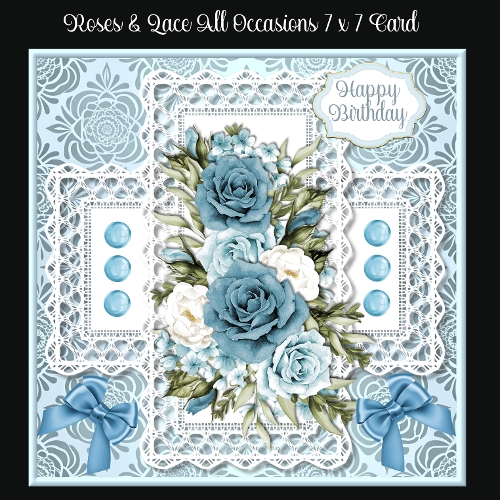 Roses & Lace All Occasions 7 x 7 Card