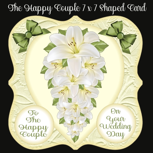 The Happy Couple 7 x 7 Shaped Card
