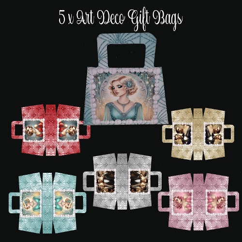 5 x Art Deco Gift Bags