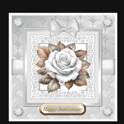 White Rose 7 x 7 Card