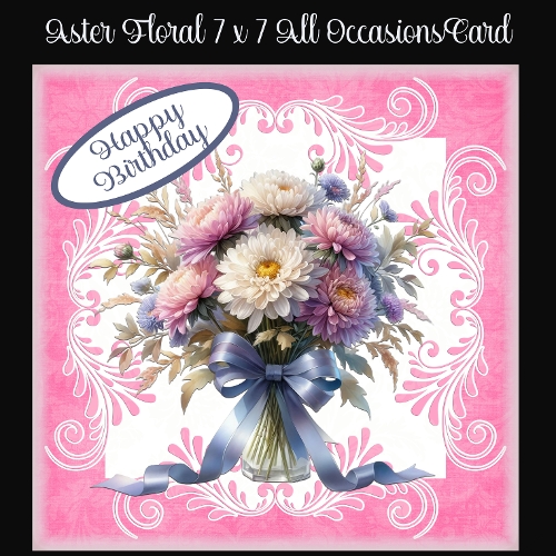 Aster Floral 7 x 7 All Occasions Card