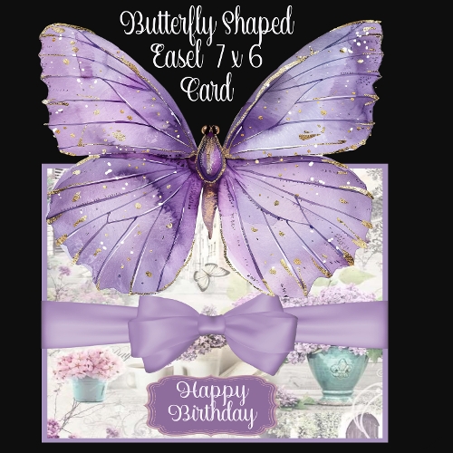 Butterfly Shaped Easel 7 x 6 Card