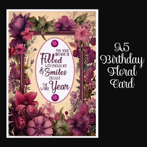 A5 Birthday Floral Card