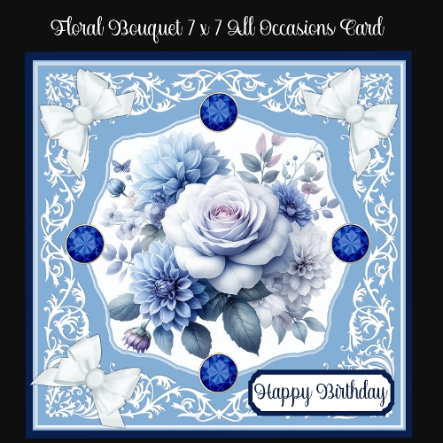Floral Bouquet 7 x 7 All Occasions Card
