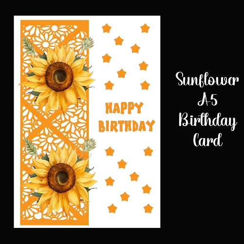 Sunflower A5 Birthday Card