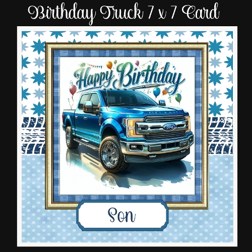 Birthday Truck 7 x 7 Card