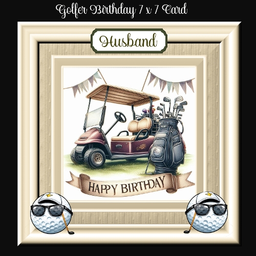Golfer Birthday 7 x 7 Card
