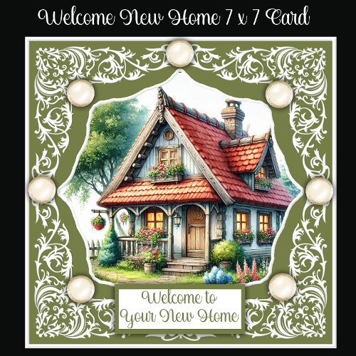 Welcome New Home 7 x 7 Card