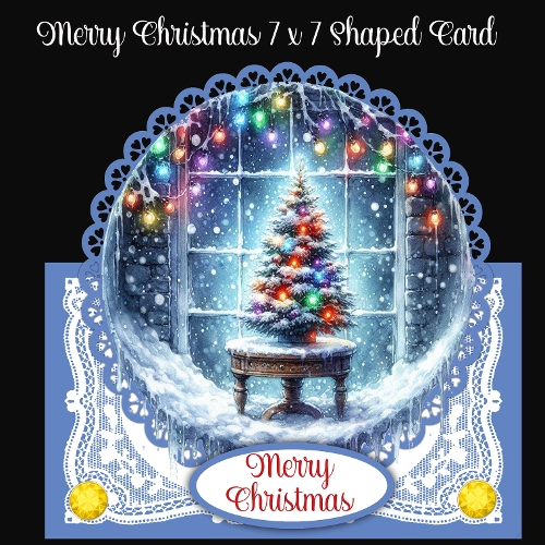 Merry Christmas 7 x 7 Shaped Card