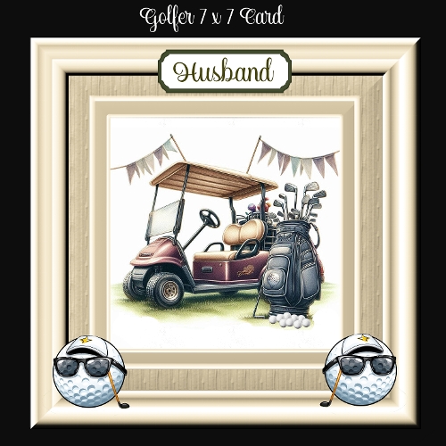 Golfer 7 x 7 Card by request