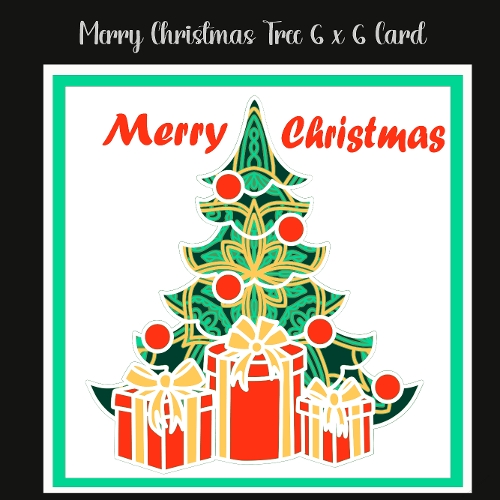 cup1395402_2474 - Merry Christmas Tree 6 x 6 Card