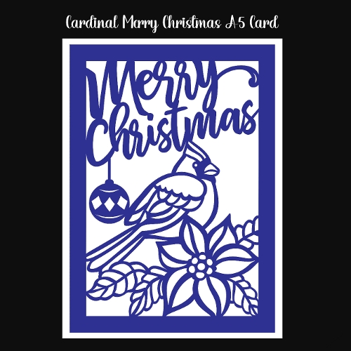 Cardinal Merry Christmas A5 Card