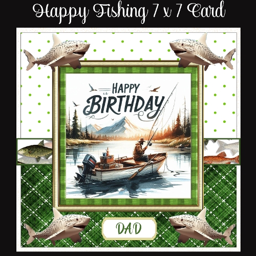 Happy Fishing 7 x 7 Card