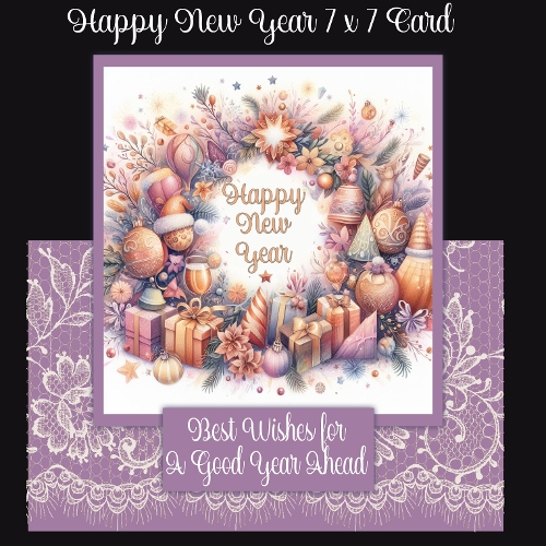 Happy New Year 7 x 7 Shaped Card