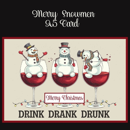 Merry Snowmen A5 Card
