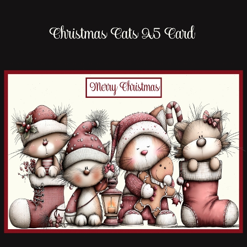 Christmas Cats A5 Card