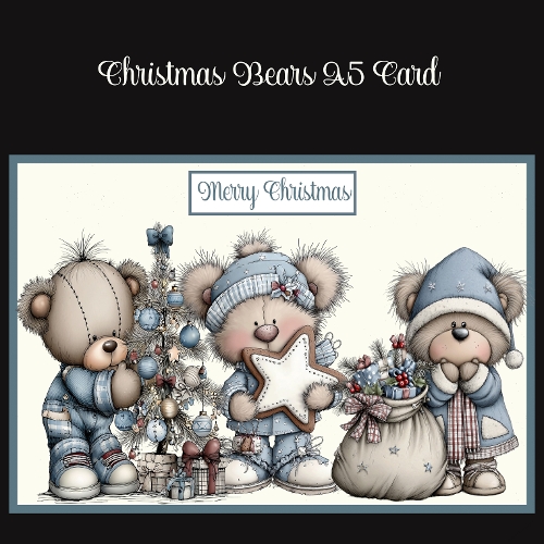 Christmas Bears A5 Card